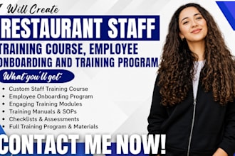 create restaurant staff training course employee onboarding and training program