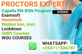 do acapella, lockdown, examsoft, honorlock, walden bsn