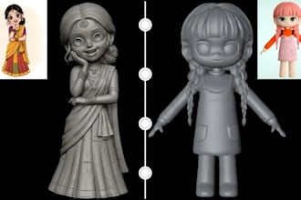 convert 2d image to 3d model 2d to 3d printable stl file 3d action figure