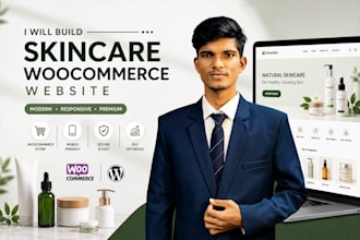 build a skincare woocommerce website in wordpress