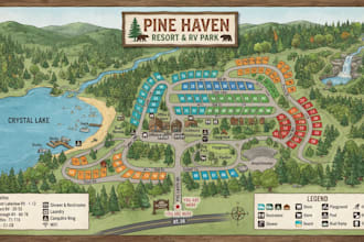 design a custom rv park, campground, or campsite map