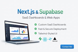create react, nextjs dashboards with supabase and tailwind