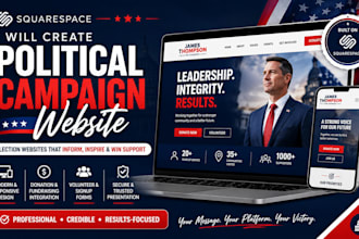 design redesign squarespace political campaign website for election candidates