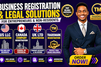 register US llc, canada company, UK ltd, ein and trademark