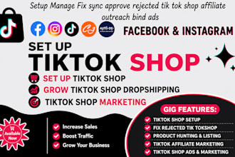 set up tik tok shop, grow tiktok shop dropshipping, tiktok shop marketing