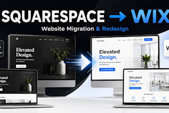 convert squarespace website to wix with responsive design