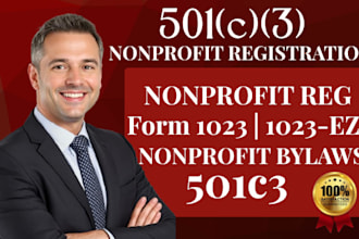 help register your nonprofit and prepare 501c3 form 1023, 1023ez and bylaws