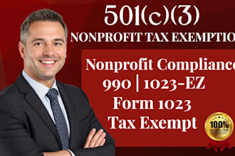 expertly navigate irs 501c3 tax exemption, nonprofit compliance, 1023 and 990