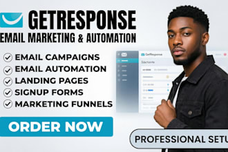 set up getresponse email marketing, automation and landing page