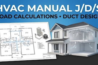 do acca manual j d s hvac load calculations, duct design and plans