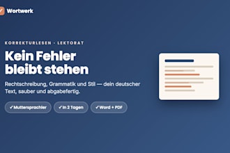 proofread and edit your german texts korrekturlesen lektorat deutsch