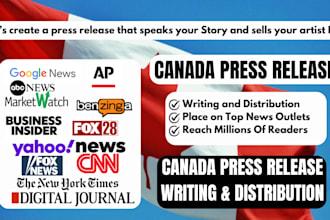 do canada press release distribution, canada pr, canada UK press release writing