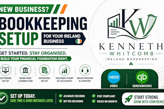set up bookkeeping in xero or quickbooks for your new small ireland business