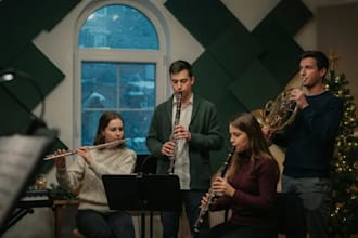 record christmas flute, oboe, clarinet and french horn for your project