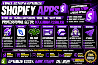 do booster ai tiny SEO hulk contact form ecomposer metafields guru sendwill
