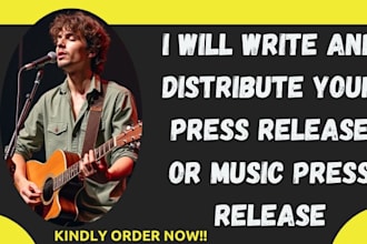 write and distribute your press release or music press release