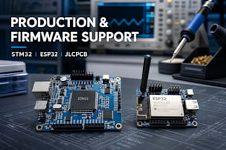 design, review, guide schematics, pcb, pcba, jlcpcb production, basic firmware