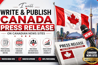 write and publish canada press release on canadian premium news sites
