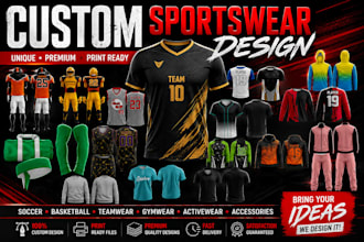design custom sportswear jerseys and teamwear