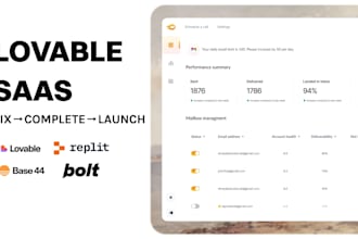 fix, complete and launch your lovable or vibe coded saas