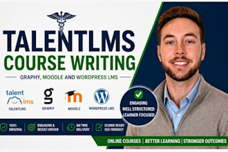 setup online course on talentlms, graphy, learnworlds, moodle and wordpress lms
