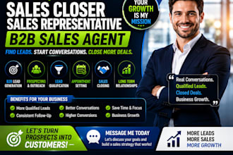 sales closer sales representative lead generation b2b sales agent sales rep
