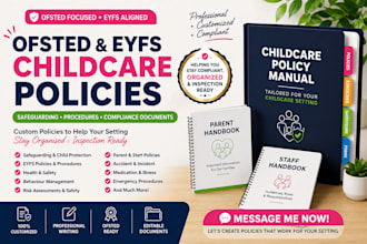 write ofsted eyfs childcare policies and safeguarding procedures
