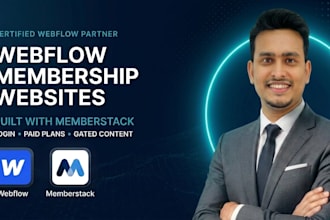 build a webflow membership website using memberstack