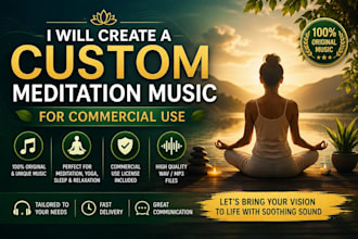 create a custom meditation music for commercial use