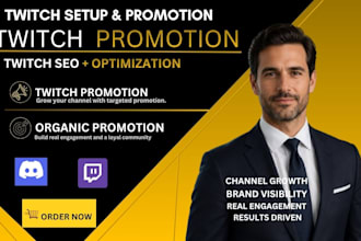 help you promote your twitch channel promotion, twitch seo and optimization