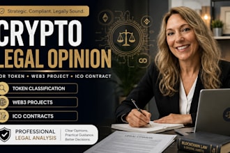 draft crypto legal opinion for token classification, web3 project, ico contract