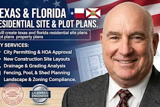 create texas and florida residential site plans plot plans property plans