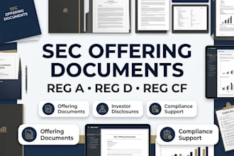 prepare your regulation a, regulation d, or regulation cf offering documents