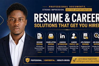 provide a professional resume, ats, cover letter and cv