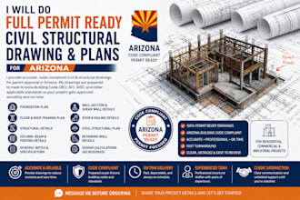 do full permit ready civil structural drawing and plans for arizona