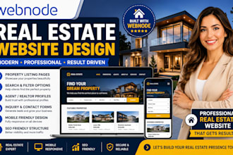 webnode real estate property listing realtor agency rental cms website design