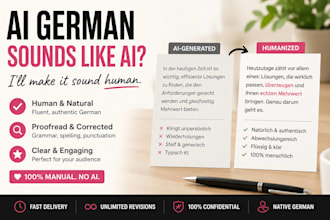proofread and humanize your ai generated german text