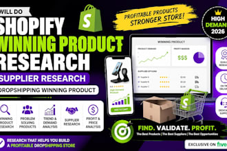 shopify winning product research, supplier research dropshiping winning product