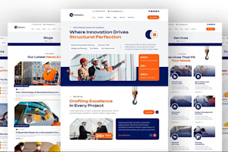 design landing page for construction website hvac contractor plumbing solar site