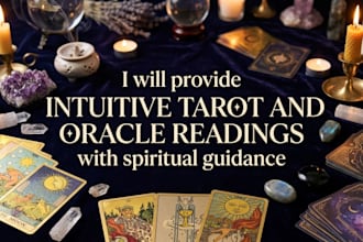 provide intuitive tarot and oracle readings with spiritual guidance
