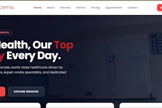 build a professional hospital website with booking system