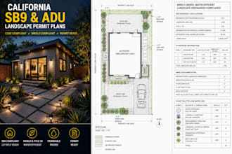 title 24 compliant landscape plans for sb9 and adu
