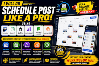 schedule social media posts using hootsuite, loomly, buffer, metricool, sprout