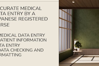 do accurate medical data entry by a japanese registered nurse