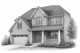 draw architectural pencil line art sketch of your house, buildings, real estate