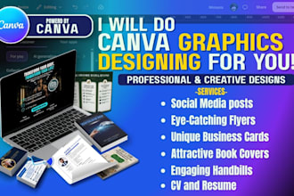 create professional canva graphic designs for you