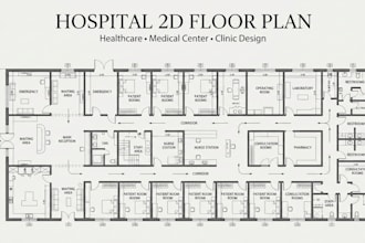 design 2d floor plans for hospitals, clinics and medical centers