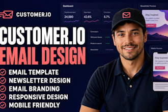 design customer io email template customer io newsletter customer io branding