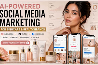 do social media marketing for skincare, beauty, tallow skincare with ai content