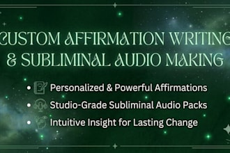 write custom affirmation scripts and create subliminal audio